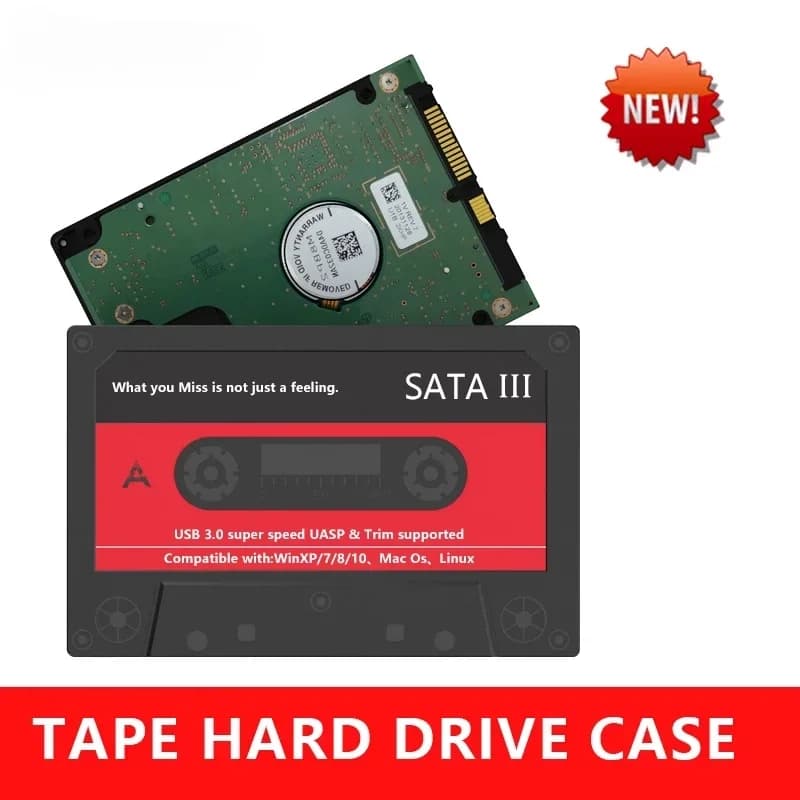 New 2.5" External Hard Drive Enclosure, USB 3.0 SATA 5Gbps HDD & SSD  Tape Enclosure UASP for PC Notebook