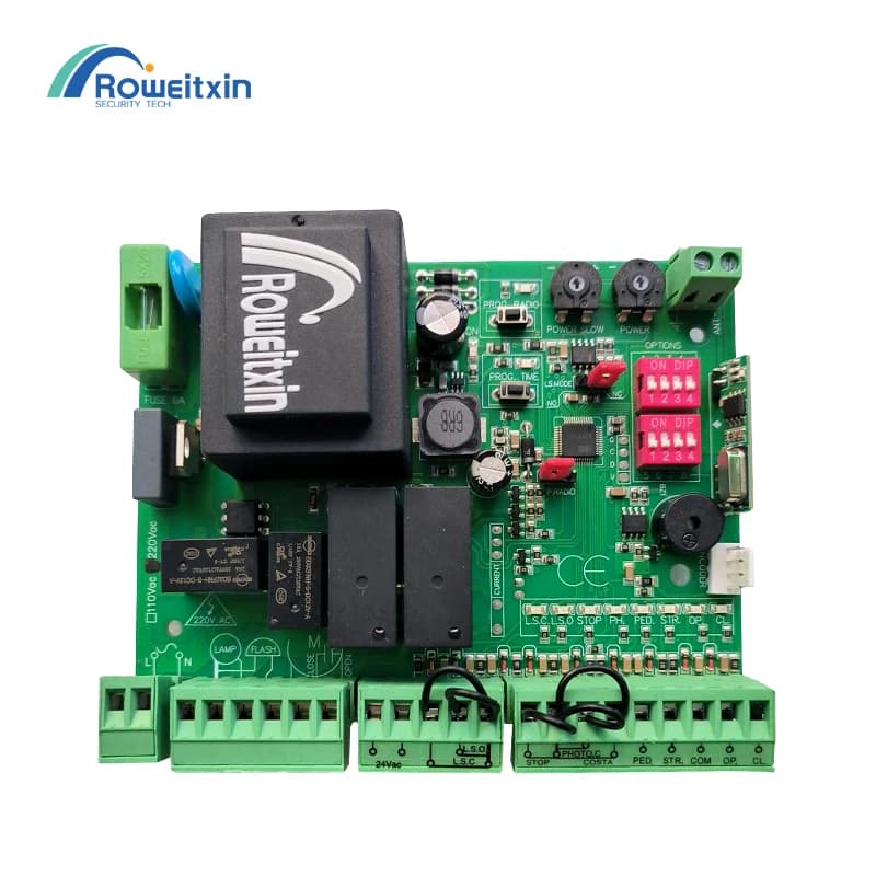 Gate motor controller circuit board  universal electronic card for sliding gate opener 220v AC model 433.92Mhz