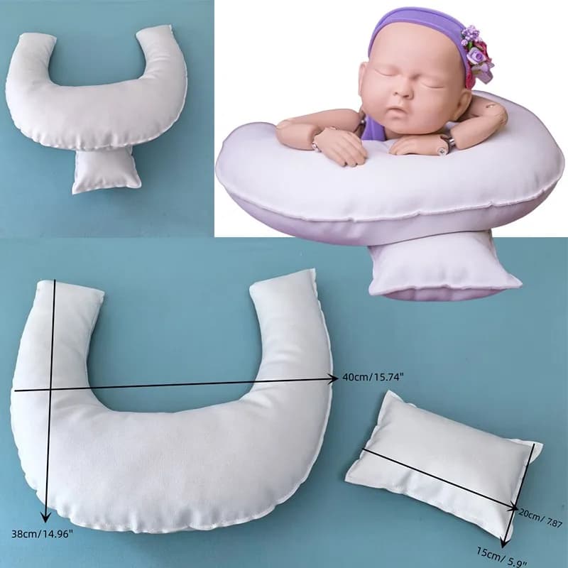 Newborn Photography Accessories Baby Photo Modeling Crescent Pillow Bed and Chair Posing Background Mat Baby Photography Props