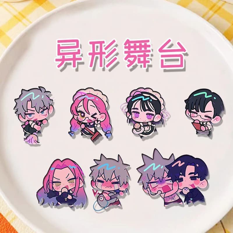 Anime ALIEN STAGE IVAN TILL Cosplay Brooch Unisex Acrylic Kawaii Badge Lapel Pins Bag Costume Accessories Prop