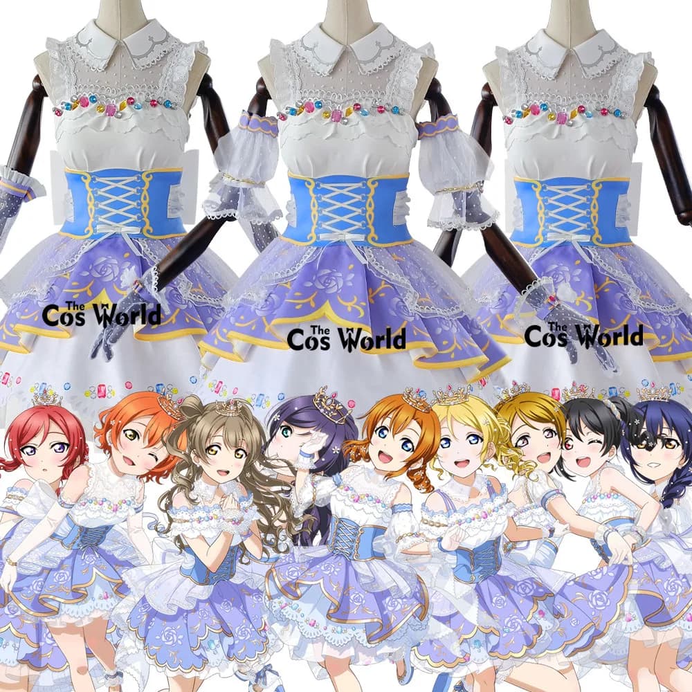 Love Live Royal Princess Kousaka Honoka Hoshizora Rin Yazawa Nico Outfits Anime Customize Cosplay Costumes