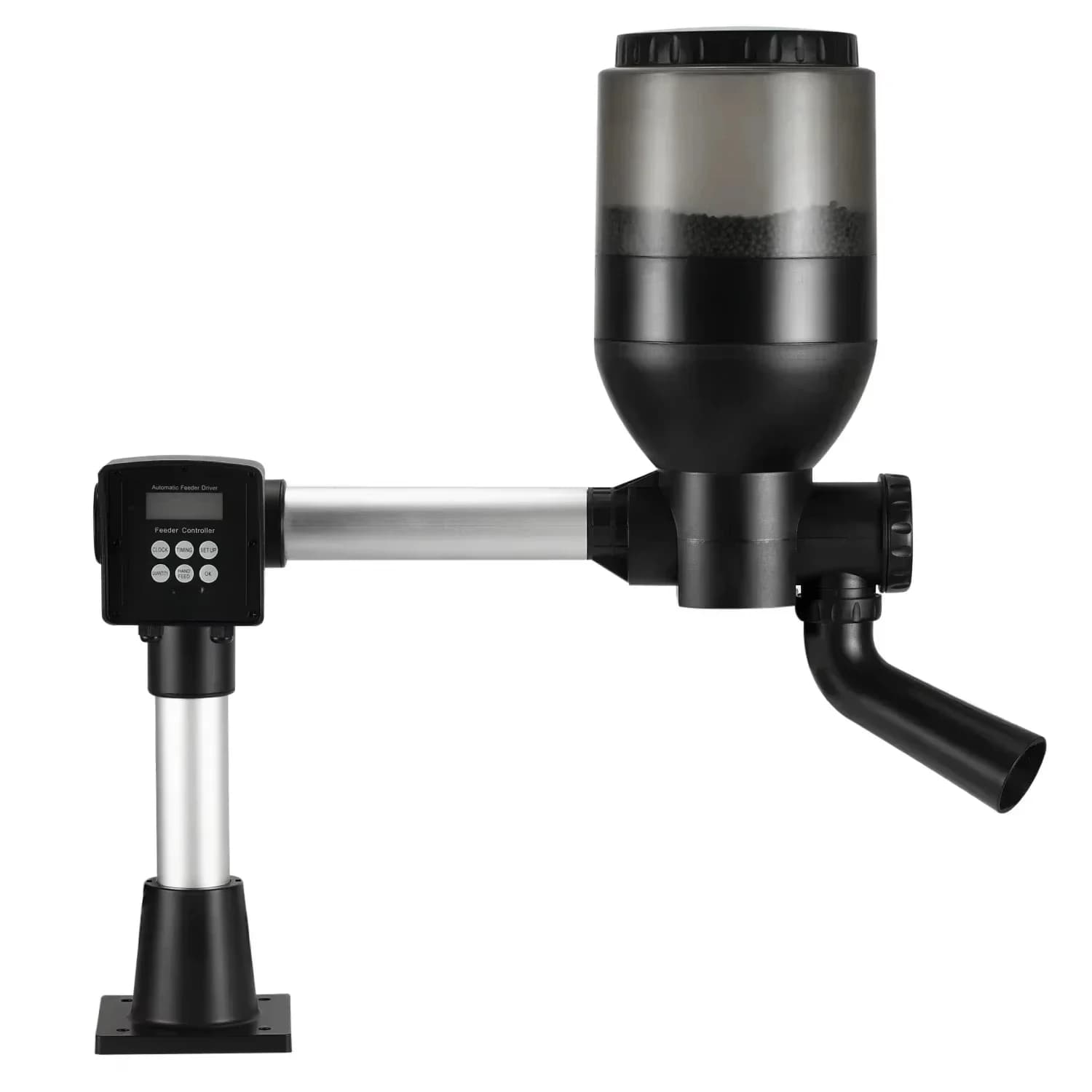 Large Auto Pond Feeder with LCD Display Controller Automatic Fish Food Feeding Dispenser Outdoor Koi Fish Feeder 4L  tools