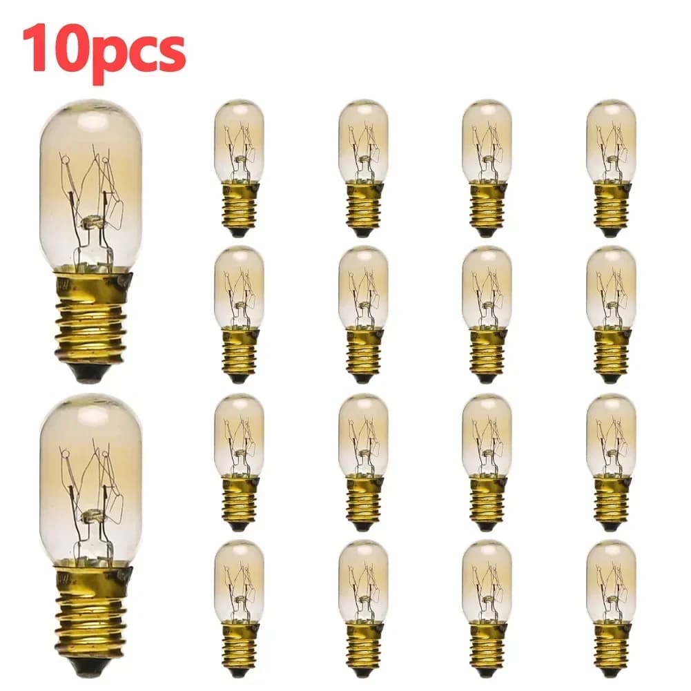 10pcs/set Salt Lamp Bulb 15w E14 Screw In Pygmy Bulbs Fridge Appliance Oven Replacement Glass Bulbs For Refrigerator Accessories