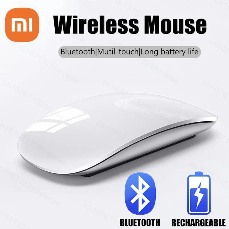 Xiaomi Bluetooth Wireless Mouse Rechargeable Silent Multi Arc Touch Mice Ultra-thin Magic Mouse For Laptop Ipad Mac PC Macbook