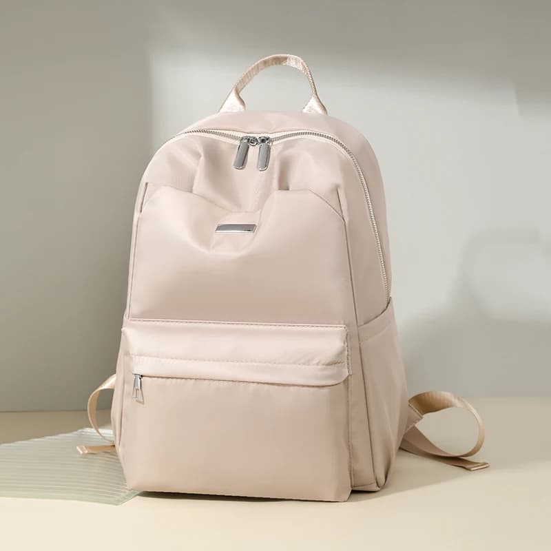 Nylon Zipper Fashion Backpack Casual 2024 New Basic Style Bags for Women Portable Interior Zipper Pocket Sewing Thread Sac A Dos