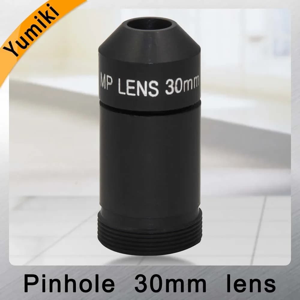 Yumiki HD CCTV Lens Pinhole 30MM M12*0.5 Mount 1/2.7" F1.6 9.6 degree for Security CCTV cameras