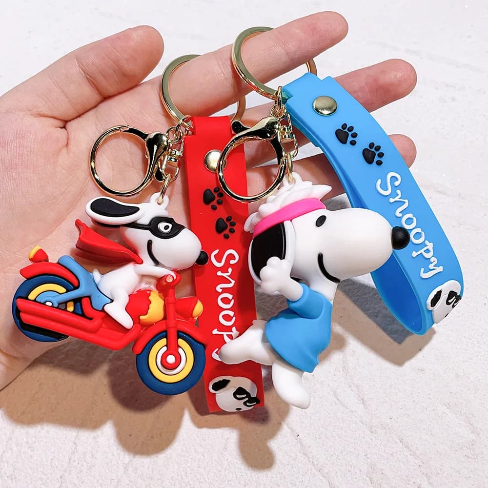 Charlie Cartoon Figure Keychain Bag Pendant Phone Ins Cute Epoxy Car Key Chain Decoration Key Ring Couple Pendant Birthday Gift