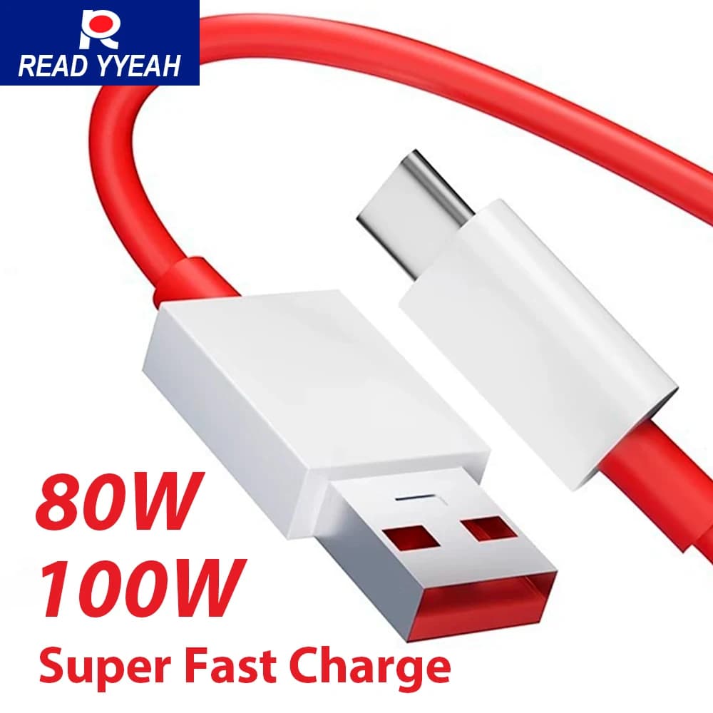 80/100W Type C USB SUPERVOOC 2.0 Fast Charging Cable For OnePlus 9R 10 Pro 10R 11 11R 12 13 Nord 2T 3 CE USB C Cable