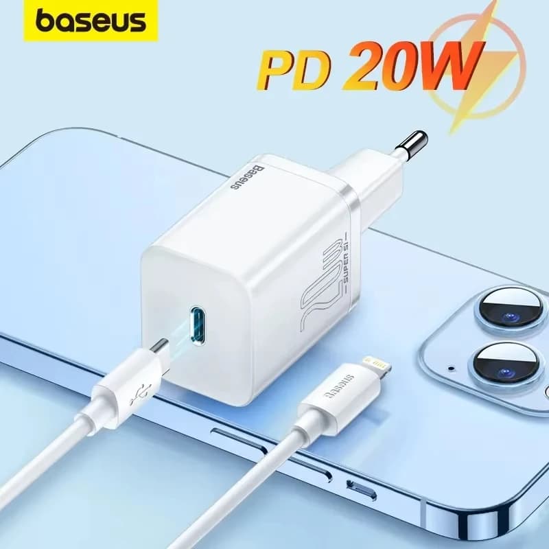 Baseus PD 20W Fast Charging Portable Charger For iPhone 15 14 13 12 11 Pro Max Type C PD Quick Charge USB C Phone Fast Charger