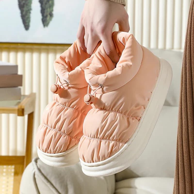 Winter Women's Shoes 2022 Trendy Chunky Female Boots Keep Warm Fur Comfortable Light Down Waterproof Pink Ladies Snow Boot