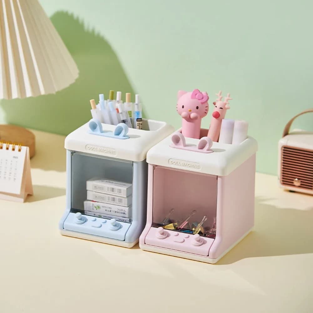 Table Decoraction Multi Grid Penholder Multifunctional Cartoon Storage Box Drawer Ornament Storage Rack