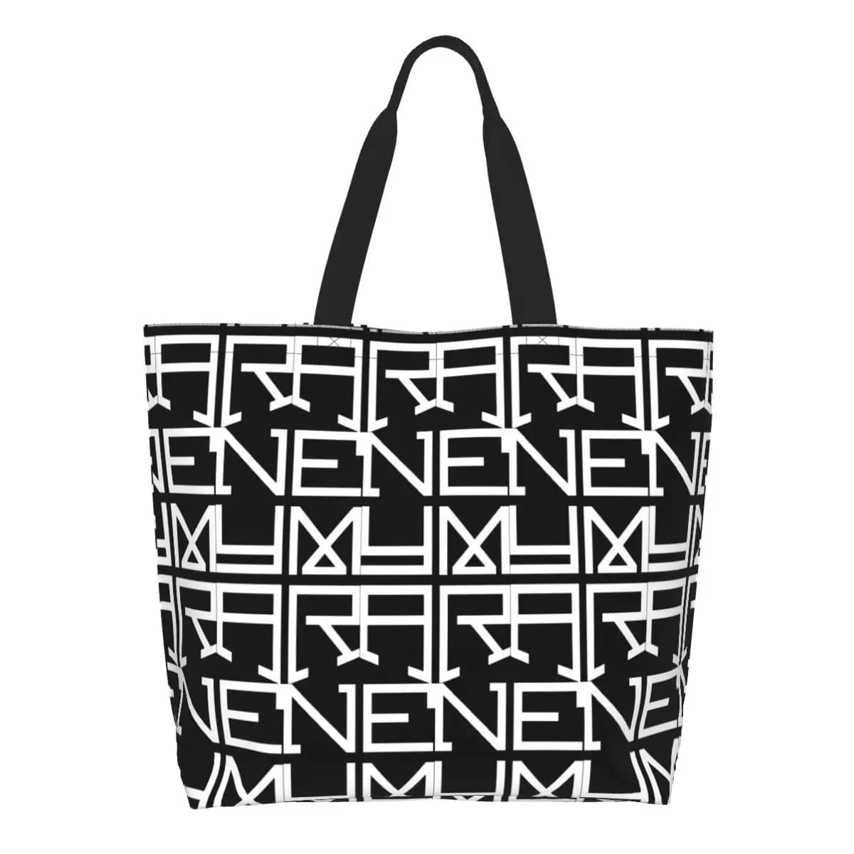 White Neymar Football Grocery Shopping Bag Fashion Printed Canvas Shopper Shoulder Tote Bag Big Capacity Portable Soccer Handbag