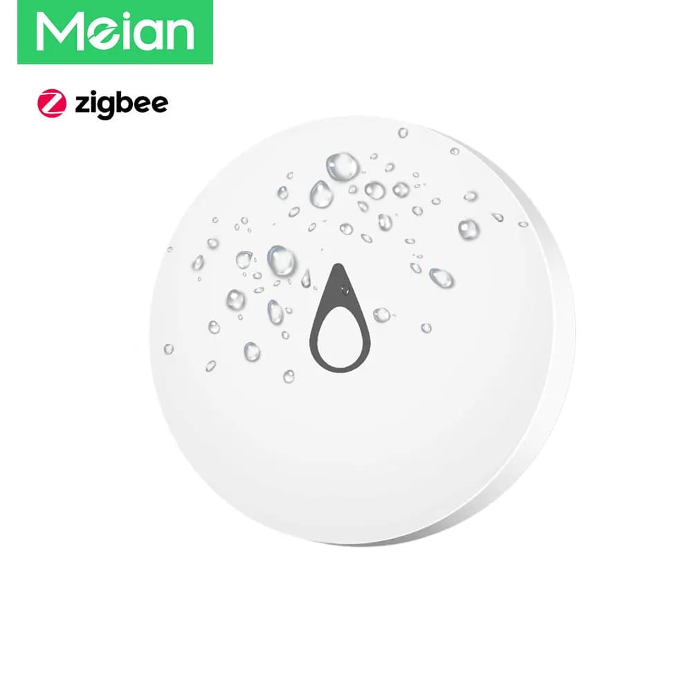 Meian ZigBee Water Leakage Sensor Immersion Security Alarm Sensor Wifi Water Leak Detector Overflow Alert Waterproof Smart Home