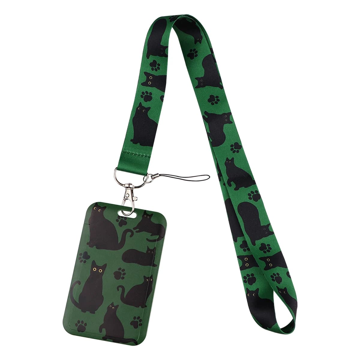 Cute Black Cat Neck Strap Lanyards for Keys ID Card Gym Cell Phone Straps USB badge Holder DIY Phone Hanging Rope