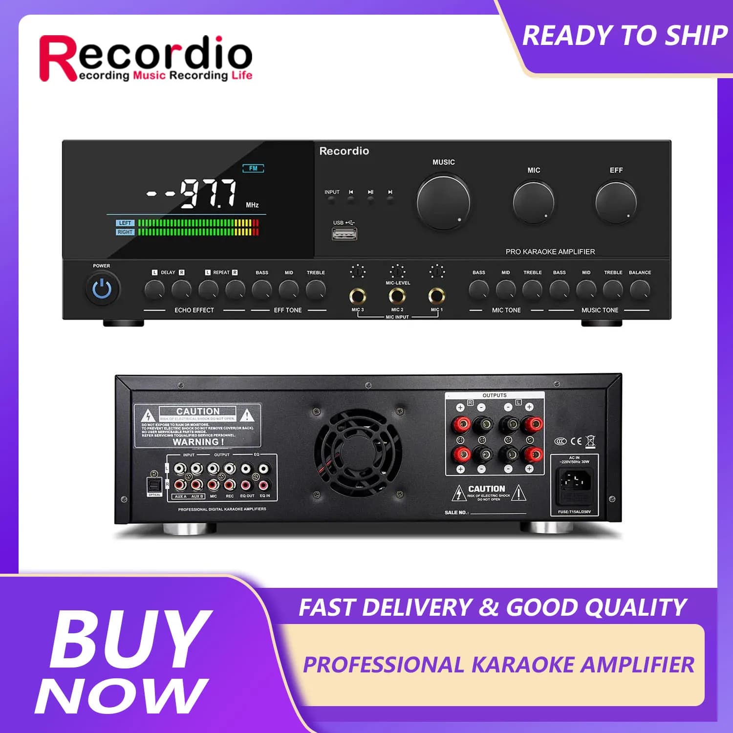 GAP-EK6000 New professional preamplifier audio high-power karaoke amplifier with USB and BT amplifier audio power amplifier