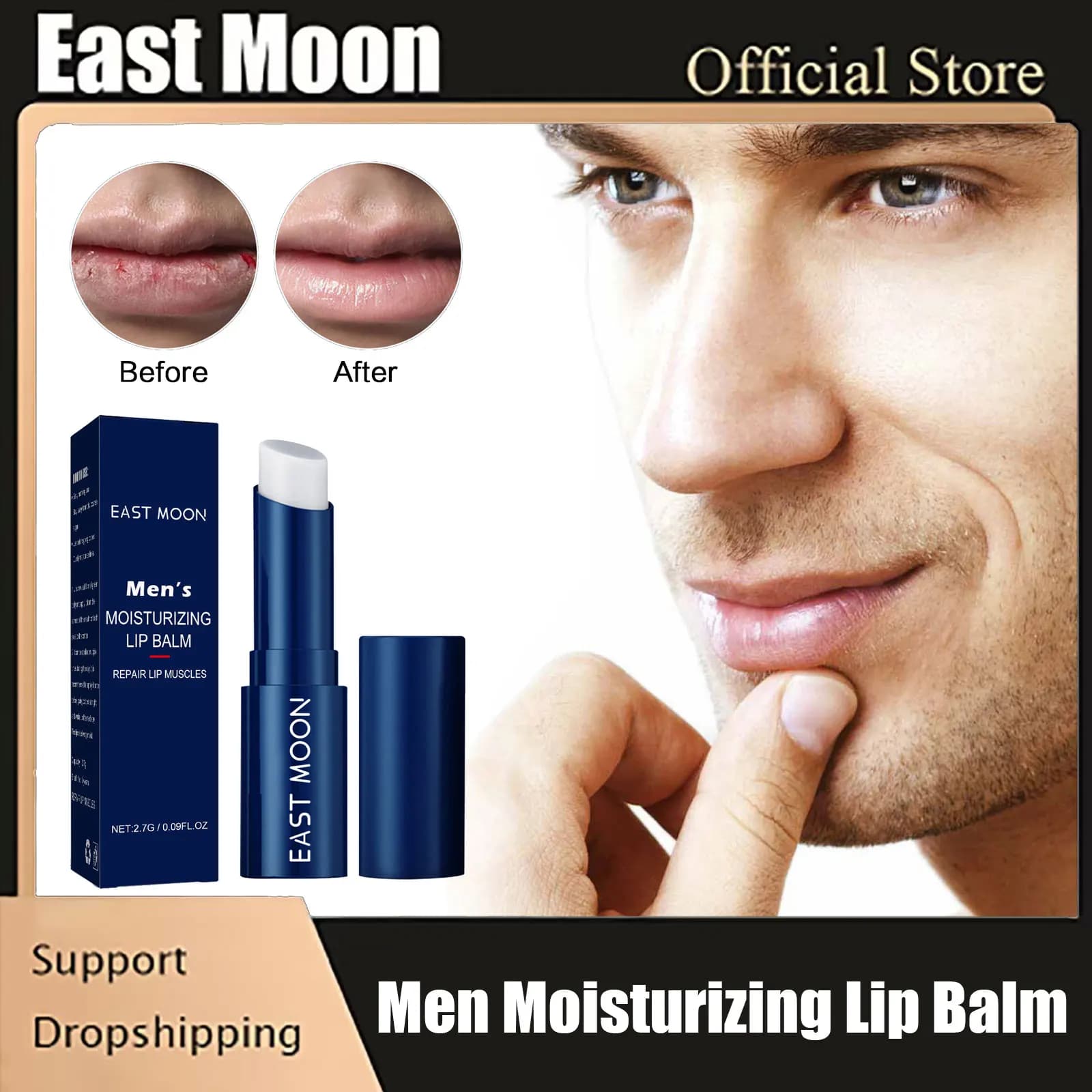 Men Lip Balm Hydrating Remove Dark Smoke Lips Dead Skin Repair Dry Cracking Not Greasy Reduce Fine Lines Moisturizing Lip Balm