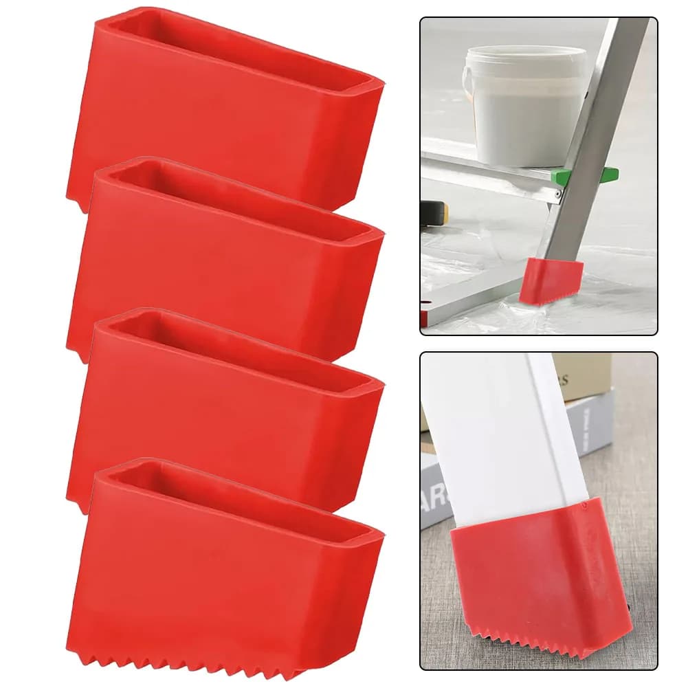 4Pcs Step Ladder Feet Covers Non-slip Ladder Feet Rubber Pads Furniture Mat Leg Chair Replacement Protectors Cover Accessories