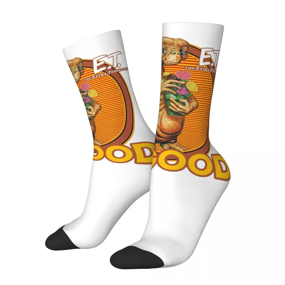 E.T. the Extra-Terrestrial Alien Film Retro Style Men Women Socks Windproof Novelty Spring Summer Autumn Winter Stockings Gift