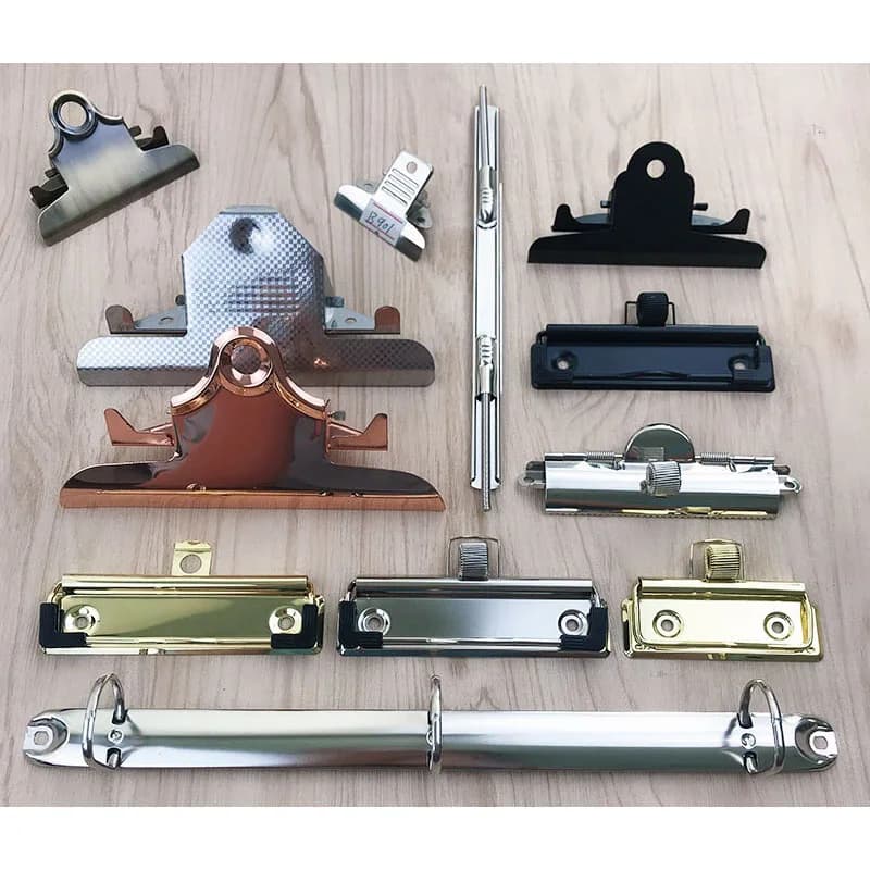 10PCS  Metal Steel Spring Butterfly Clip with Pen Loop. Clipboard Accessories 72 100 120 145 200mm