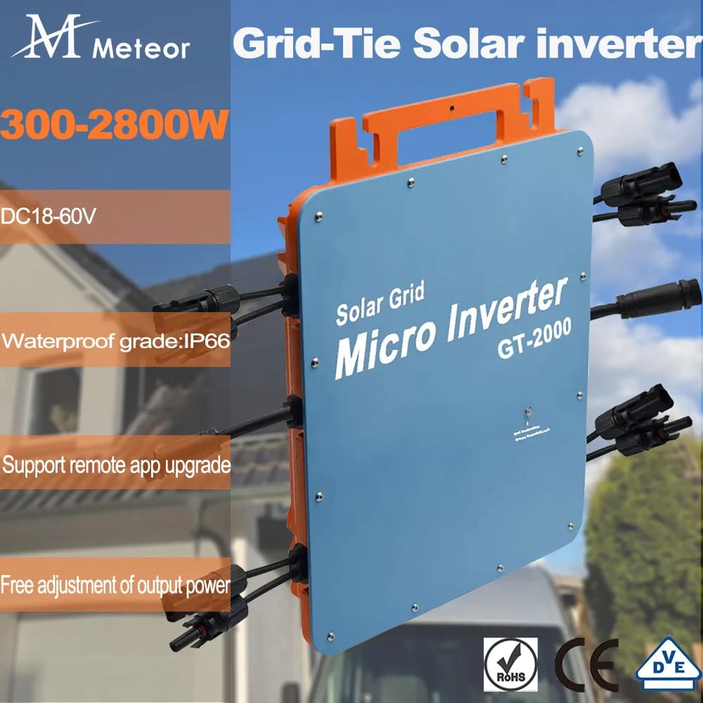 2800W/2400W/2000W/800W MPPT Solar PV Grid Tie Smart Micro Inverter Inversor DC18V-60V to AC110V-230V 50HZ/60HZ waterproof IP65
