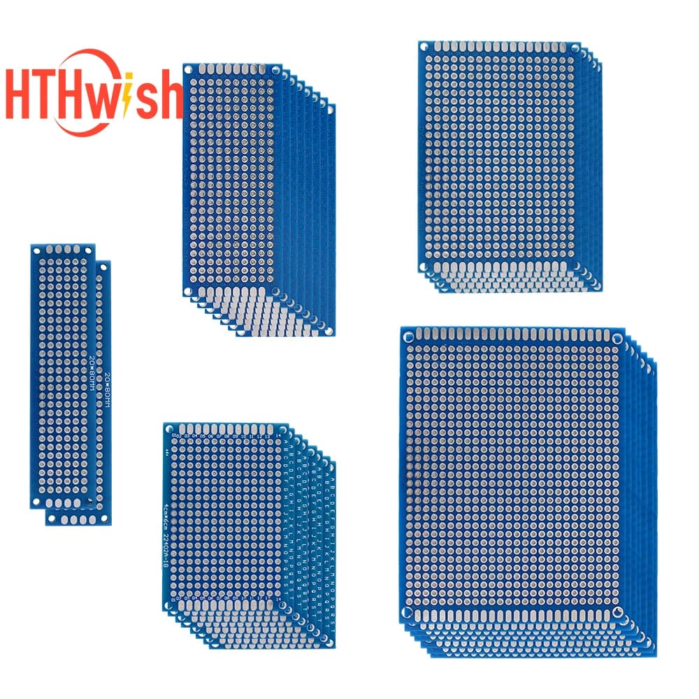 5-40PCS PCB Board Breadboard Double Sided 3x7 4x6 5x7 7x9cm Universal PCB Experiment Blue Prototype Circuit Boards Diy Electroni