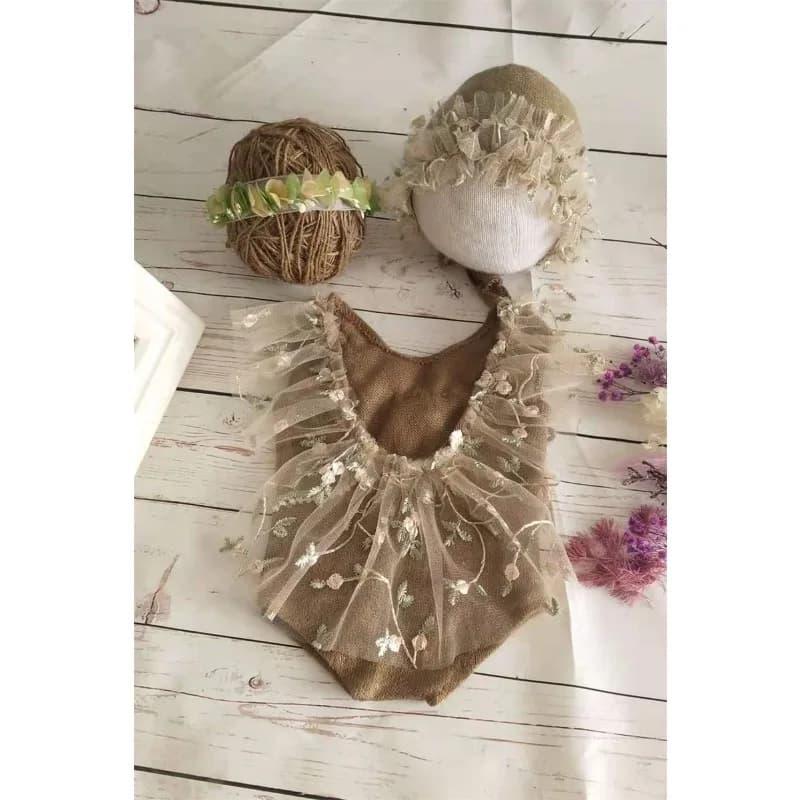 3pcs Set Newborn Baby Theme Clothing Photography Baby Full Moon Hundred Day Photography Newborn Photography Clothing Accessories