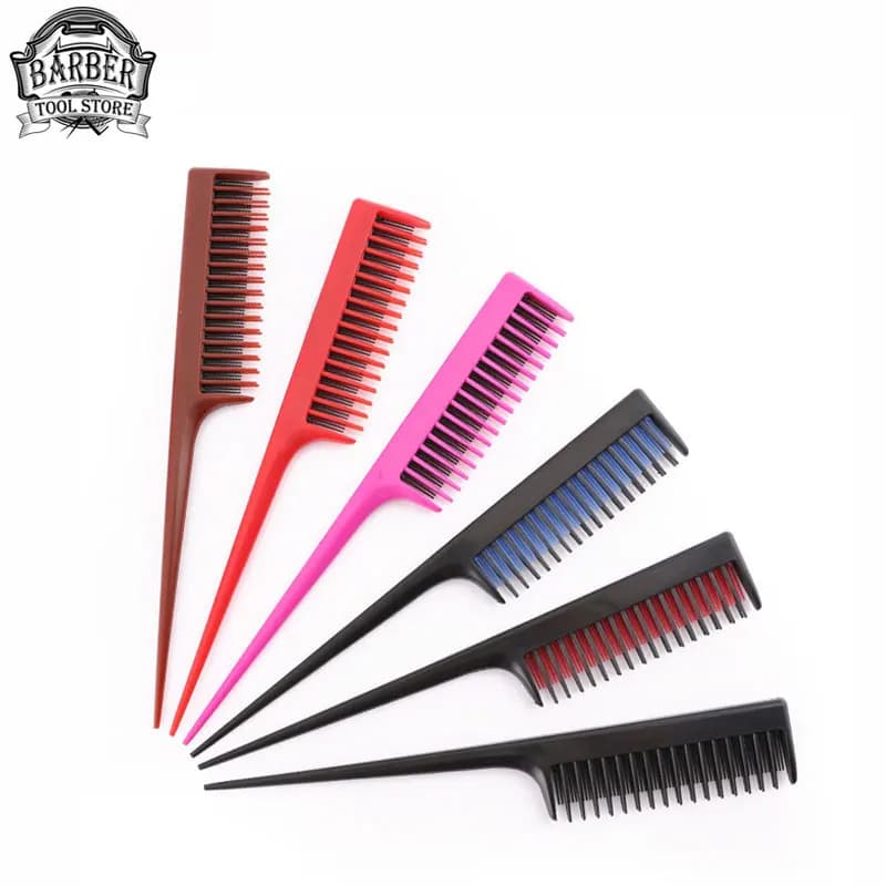 Professional Pointed Tail Hair Styling Comb Anti-static Hair Dye Brush Barber Steel Needle Comb Hairdresser Barber Accessories
