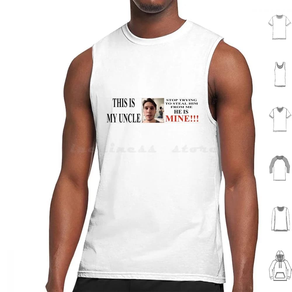 Jerma Is My Uncle Bumper Sticker Tank Tops Vest Sleeveless Funny Meme Jerma Jerma985 Bumper Ironic Tumblr Twitch Streamer Peep