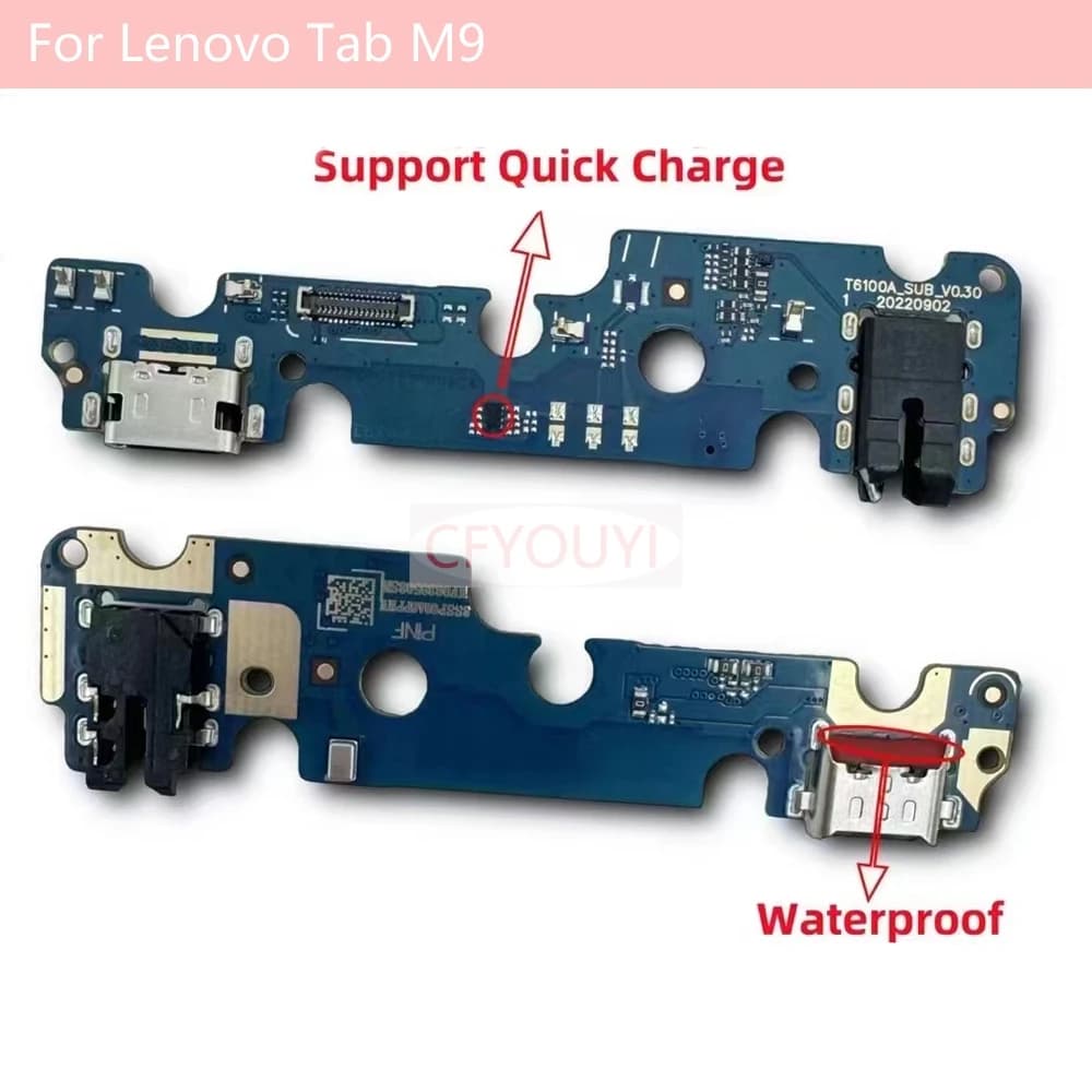 For Lenovo Tab M9 TB-310FU TB-310XU TB310XC TB310FU Charging Port Board Flex Cable USB Charger Dock Replacement Part