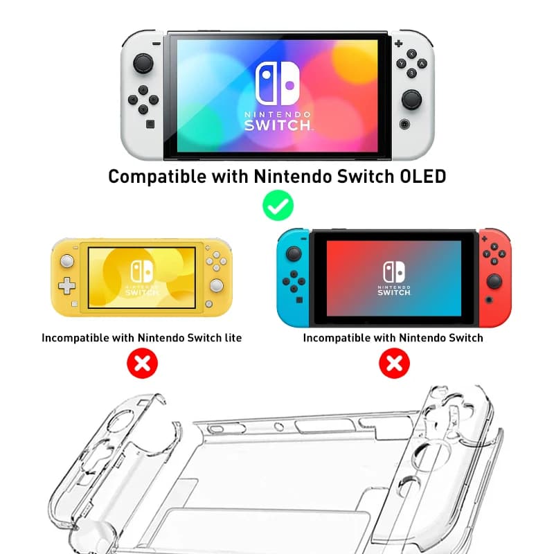 Crystal Shell for Nintendo Switch OLED Console - Superior Protection and Stylish Design