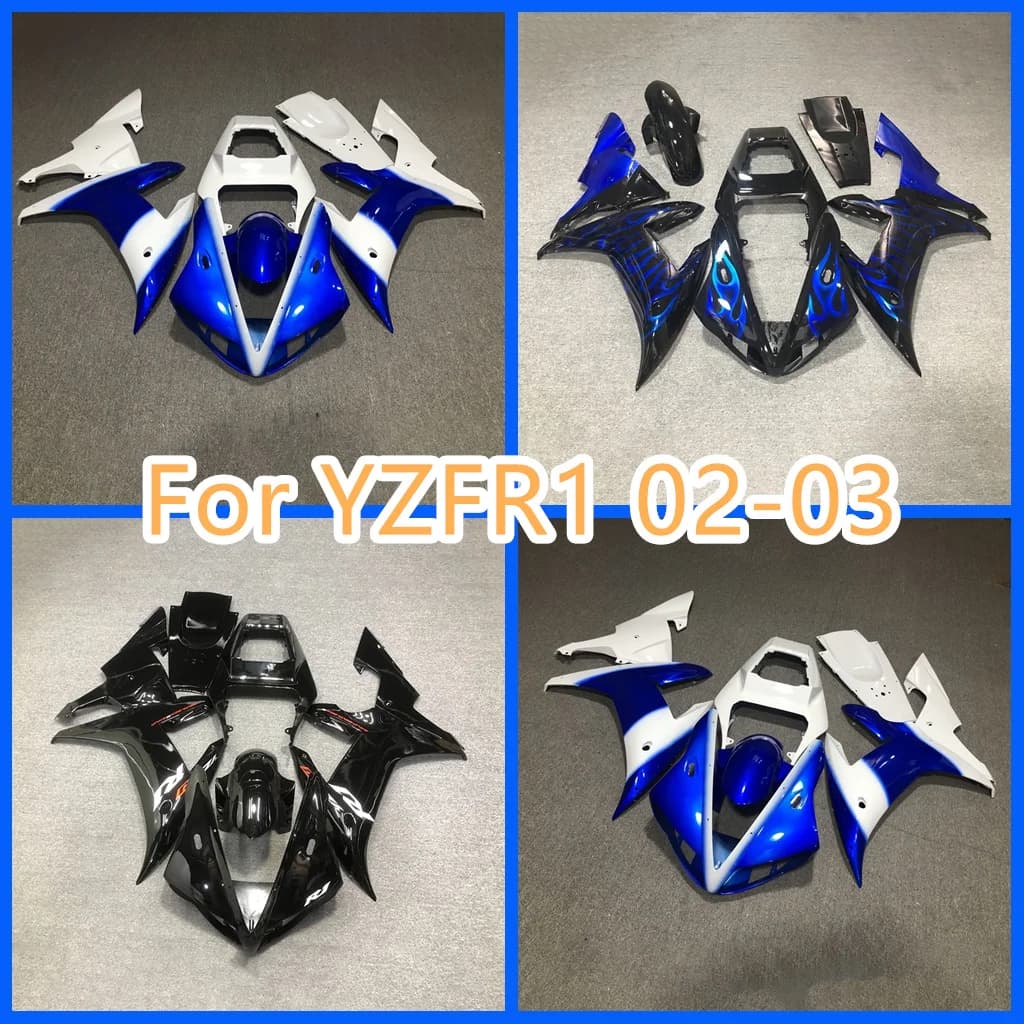 Motorcycle Bodywork for YAMAHA  2002 2003 YZF-R1 1000CC 02 Blue White YZF R1 YZF1000 03 Road Racing Fairing Kit Sportbike Parts