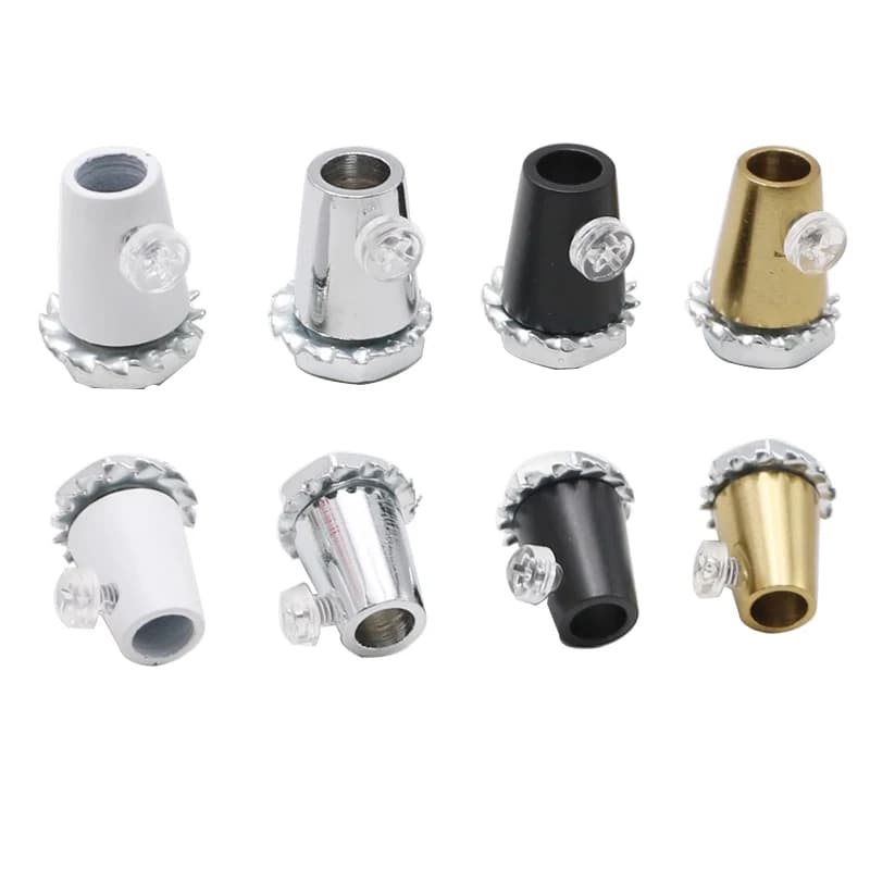 Metal grips for cable lock Vintage Cable Strain Relief Metal Cord Grips For Pendant Light Accessroies brass gold white black