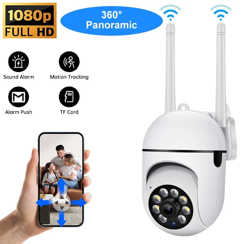 Wifi Camera 1080P HD Speed Dome Auto Tracking Camera Smart Home Outdoor Wireless WIFI Camera Surveillance Night Vision Monitor