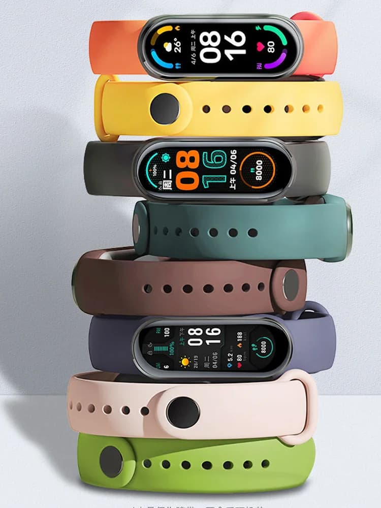 Watch Strap For Xiaomi Mi Band 7 6 5 4 3 Wristband Silicone Bracelet Wrist Straps correa Mi Band 6 7 5 4 Smartwatch Accessories