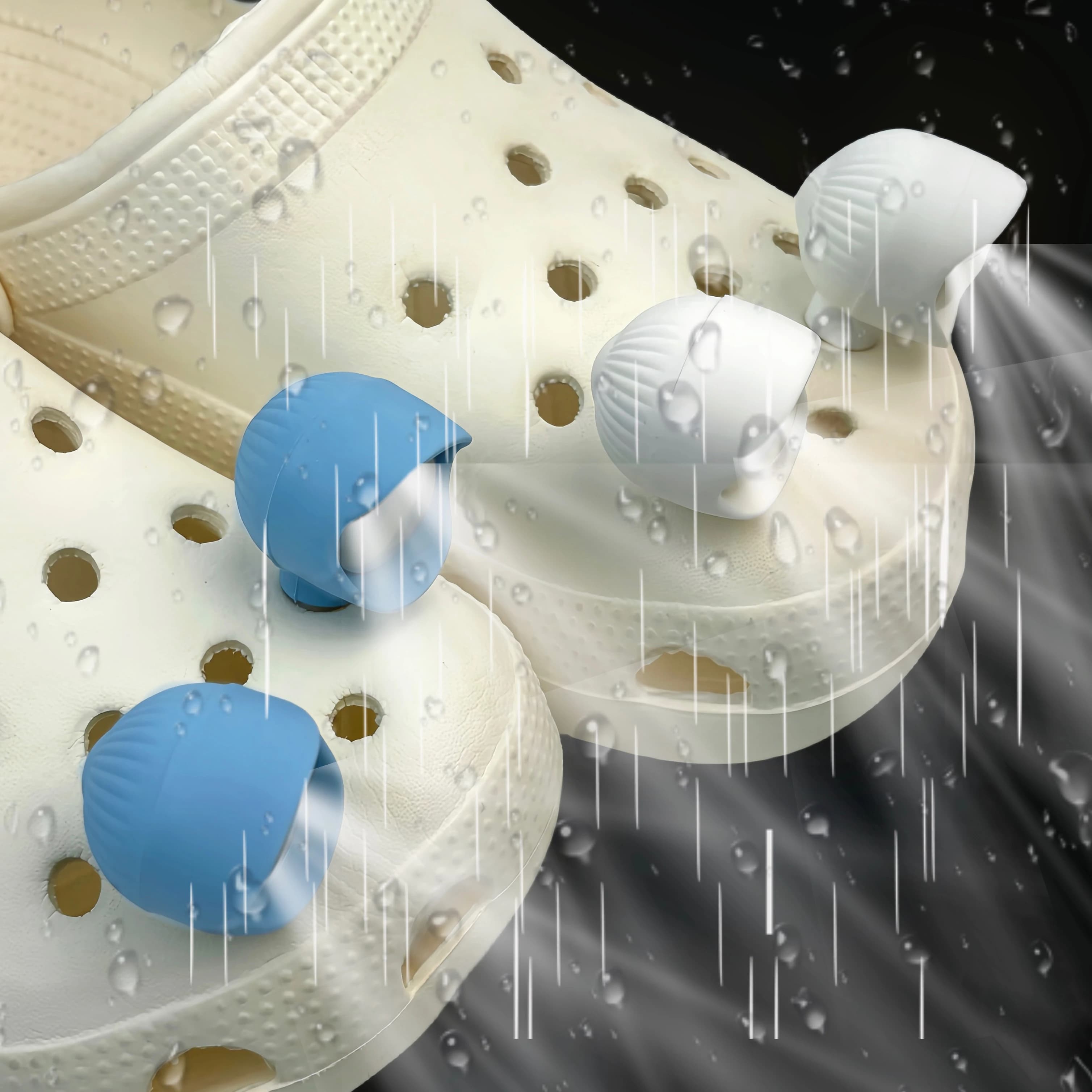 2pcs PVC LED Shoe Lights Charms Accessories for Night Rides, Walks & Dog Walks,Shoes Charms, 3 Lighting Modes