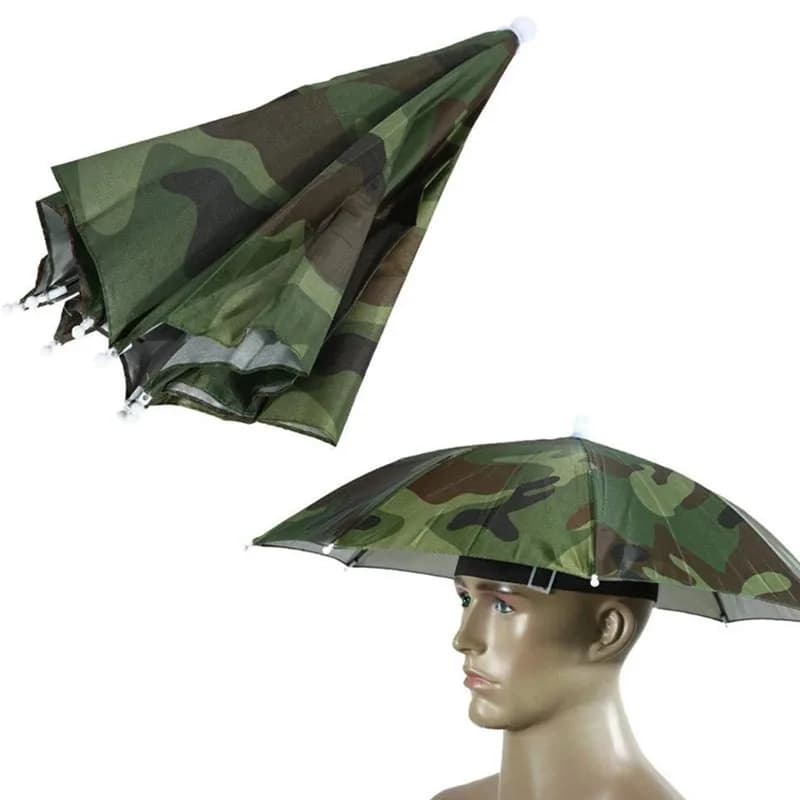 Foldable Outdoor Umbrella Hat Women Men Fishing Headwear Sun Cap Camping Fishing Headwear Cap Beach Head Hats