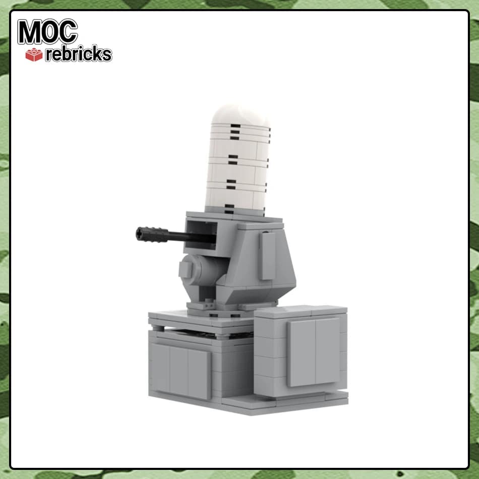 WW2 Military Series Navy Close-in Weapon System Anti-ship Missiles MOC Building Blocks Phalanx CIWS Bricks Toy Children's Gifts