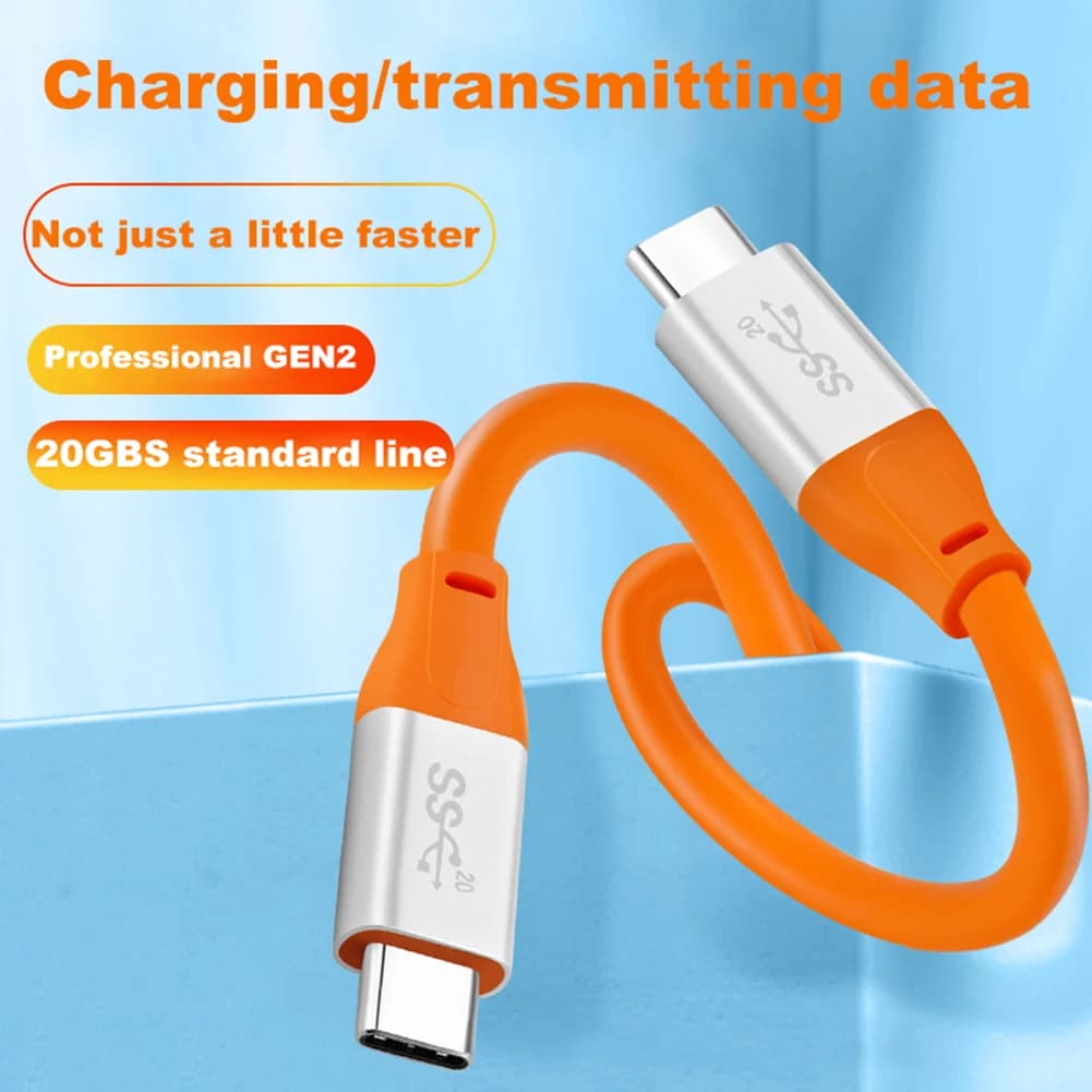 USB C To USB C 3.2 Type C Gen2 Cable PD 100W 20Gbps Super Fast Charging Data Cord 4K@60Hz Audio Video Cable for iPhone Samsung