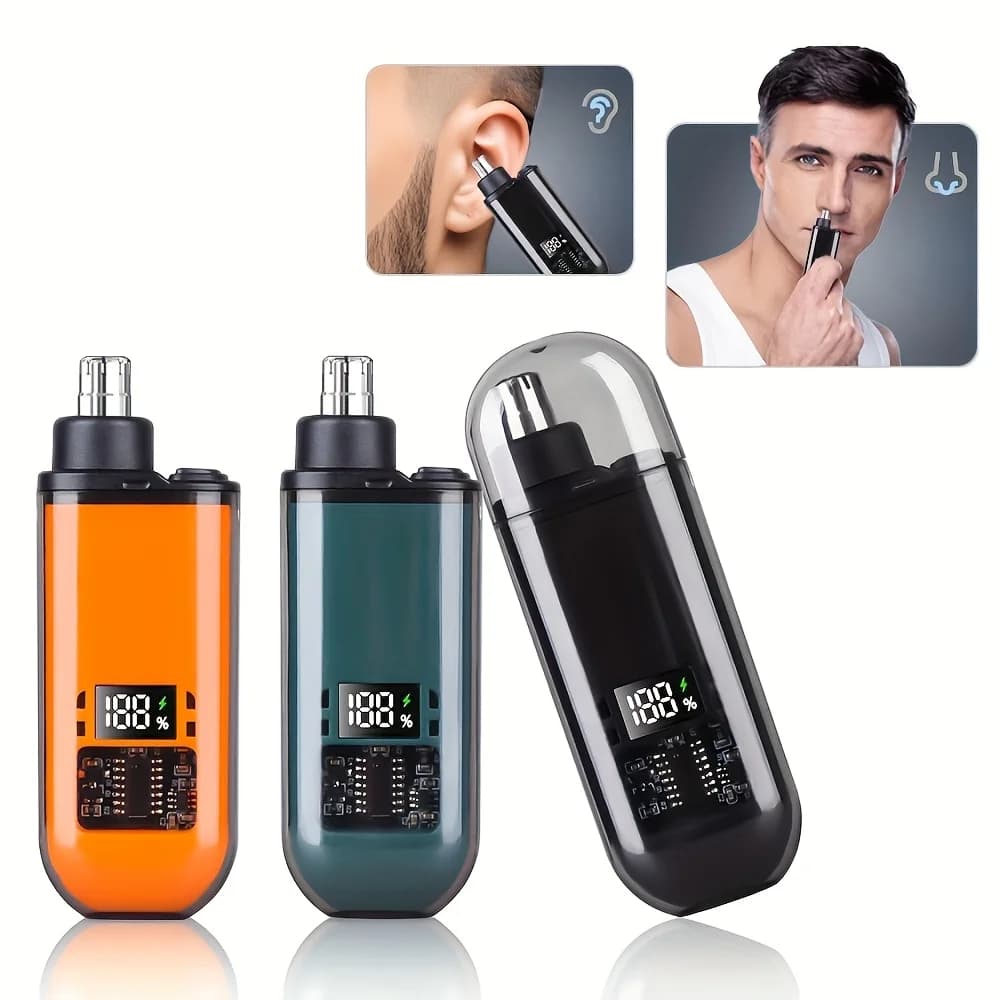 Portable Electric Nose Hair Trimmer USB charging Nose Ears Hair Eyebrow Trimmer for Men Rechargeable Painless set