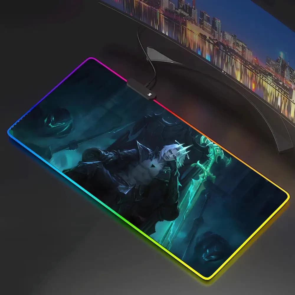 G-Game L-LOL Viegos Mouse Pad Mousepad Rgb  Mouse Pad Gaming Backlight Pc Accessories Gamer Keyboard 1000x500mm Backlit Mat Desk