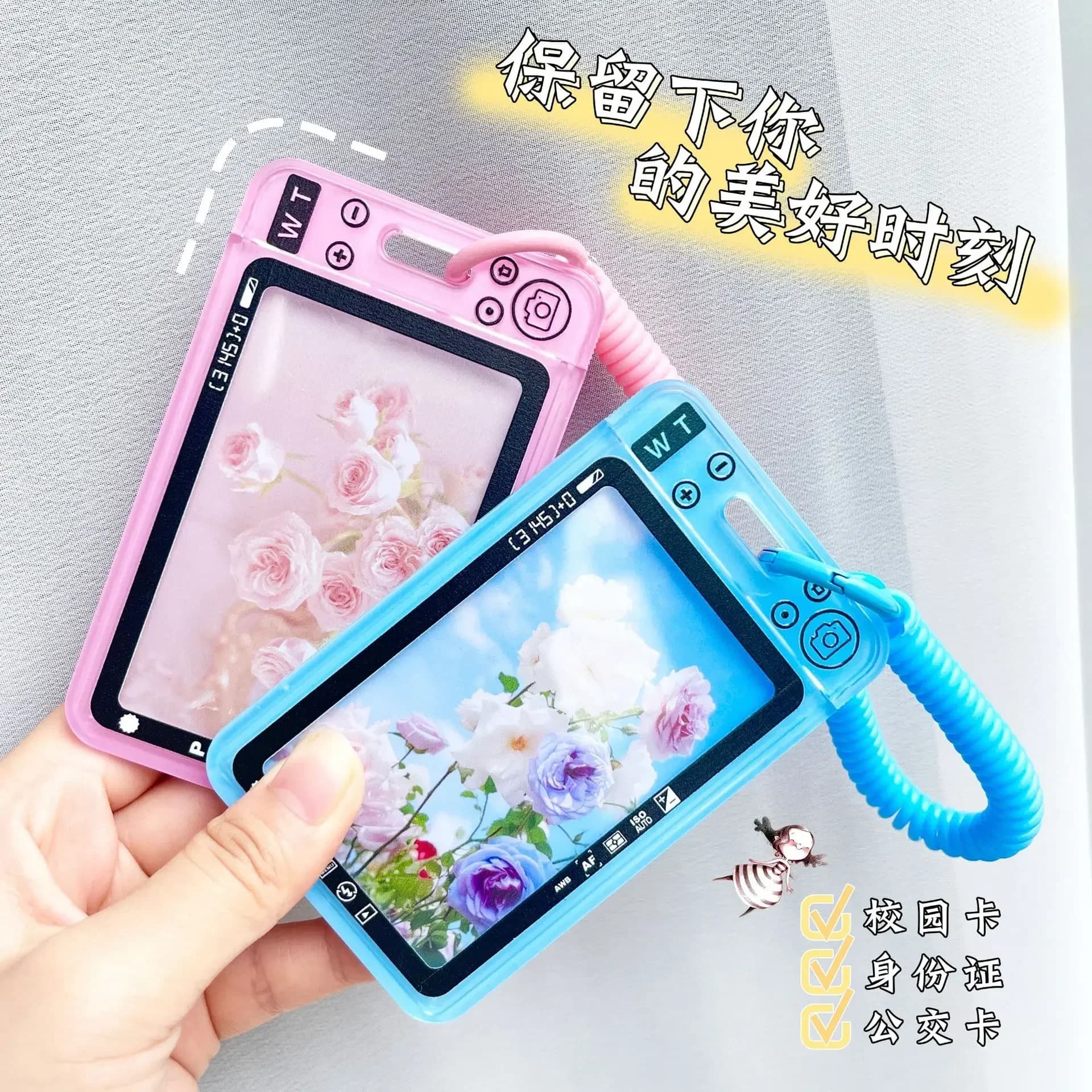 1 Piece Korean Fashion Kpop Idol Photocard Holder Transparent Acrylic Student ID Card Bus Card Holder Cute Card Protector