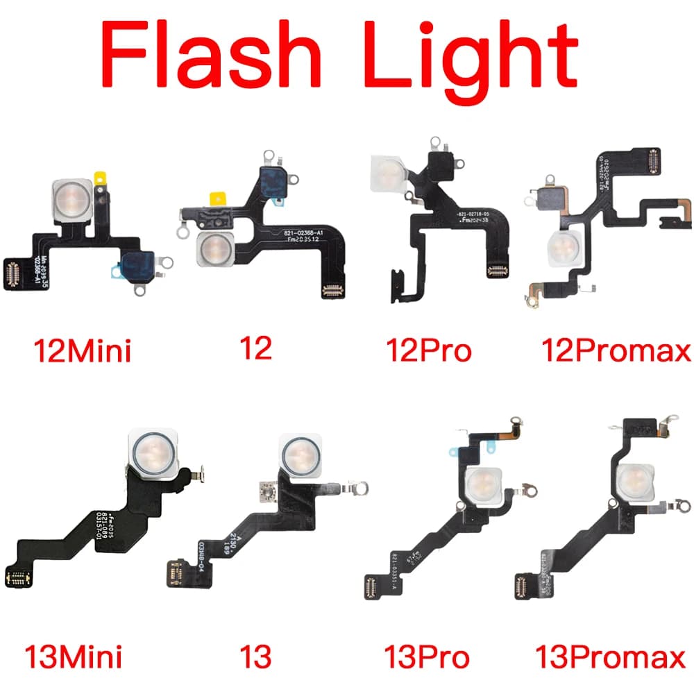Flash Light Flex Cable  for iPhone 12 13 Mini Pro Max Flashing Lamp Rear Camera Light Replacement Part