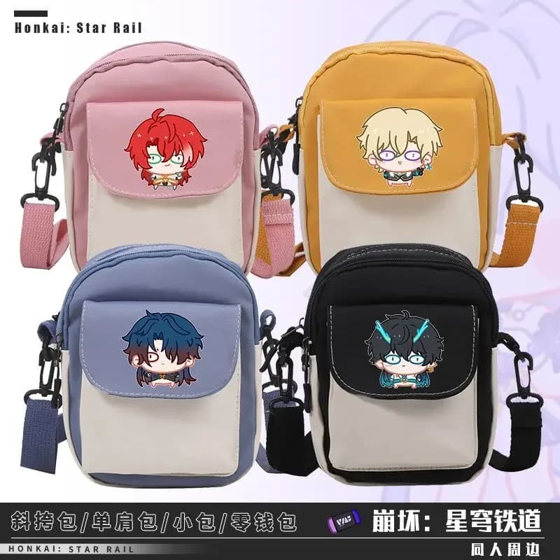 Anime Honkai: Star Rail Game Acheron Sunday Imbibitor Lunae Robin Etc. Unisex 2024 Cartoon Print Slant Shoulder Pain Bag Gift
