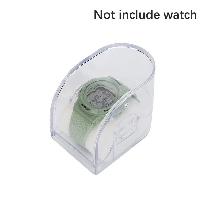 1Pc Rectangular Transparent Box Plastic Watch Display Storage Holder Case Adult Children's Smart Watch Protective Box Organizer