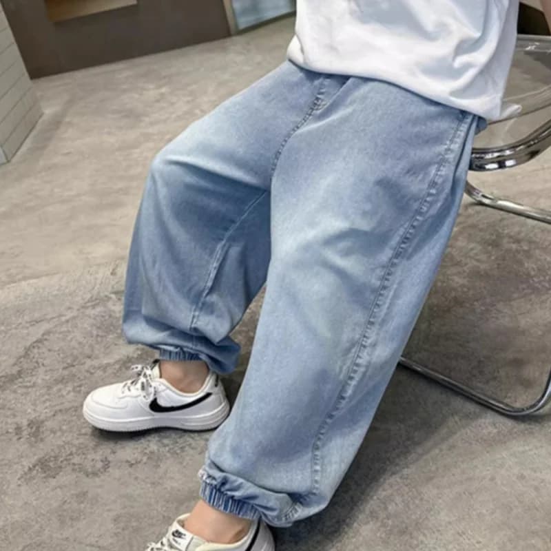 Boys Jean Pants Long Trousers Denim 2024 Cool Spring Autumn Baby's Kids Sport Teenagers Birthday Christmas Gift Children's Cloth