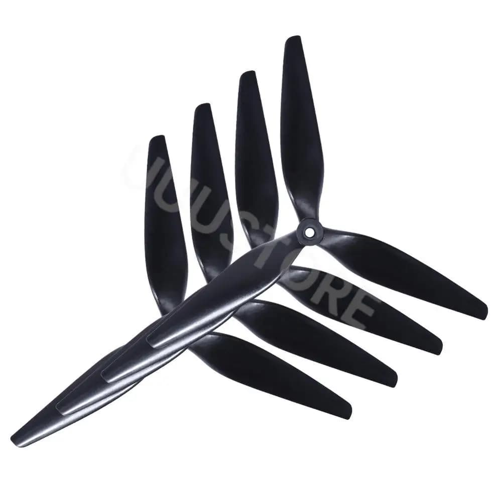 HQ Macroquad Prop 10X5X3 9X5X3 1050/9050 10inch 9inch 3 blades Black Carbon Reinforced Nylon Propeller for FPV Drone