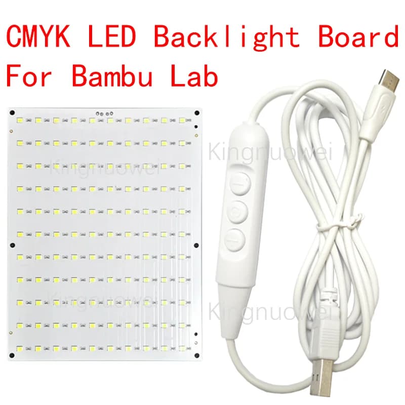 For Bambu lab CMYK LED Backlight Board Kit Lithophane LED Backlight Board Kit Dimmable cable Kit