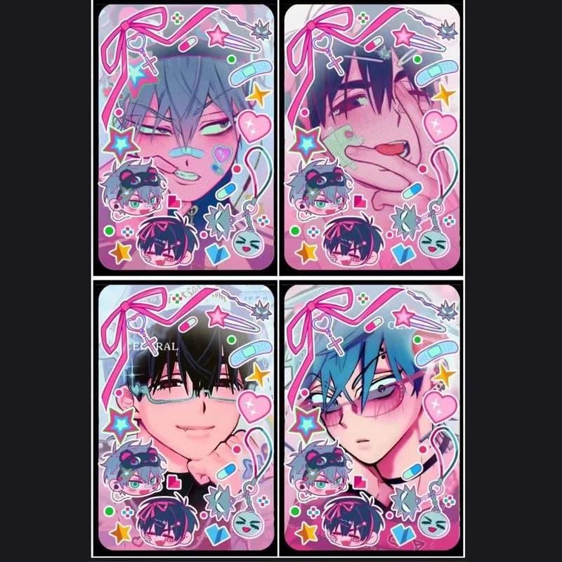 Alien Stage Anime 3inch Till Ivan Small Card Photo Cards for Girls Friends Gift DIY Postcard Bookmark Anime Accessories 4pcs/Set