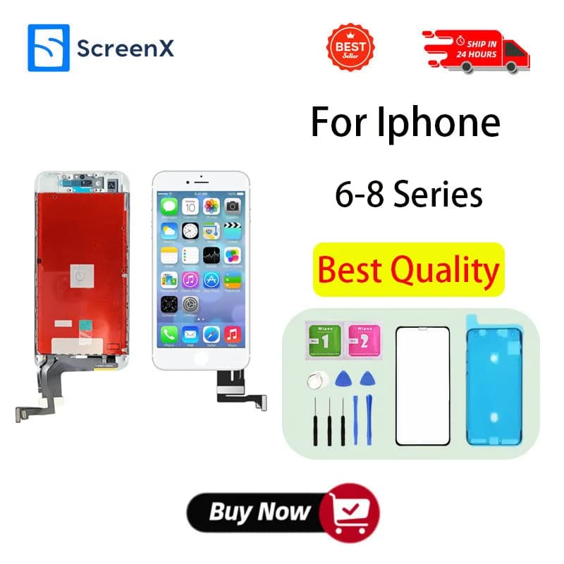 Screen Replacement For Iphone 6 7 8 Series Mobile Phone LCD Display Screen Digitizer Frame Full Assembly With Repair Tools