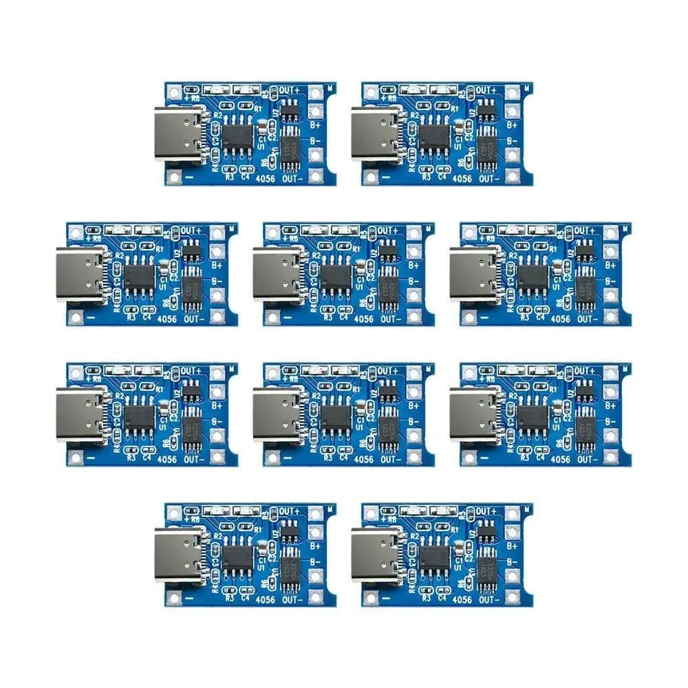 5-10Pcs 5V 1A TYPE-C Micro USB 18650 TC4056A Lithium Battery Charging Board Charger Module with Protection Dual Functions TP4056